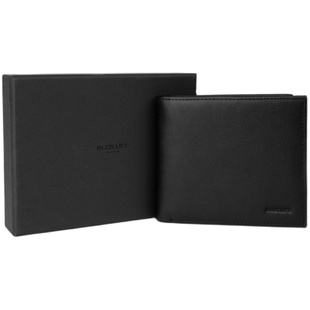 INJOYLIFE男士钱包短款头层牛皮送男友钱夹相片位多功能礼物