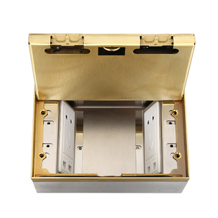 全铜防水隐藏式五孔网络电话地面插座纯平地插镶嵌式大理石地插座