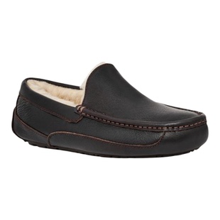 UGG男鞋棉鞋豆豆鞋乐福鞋平底圆头一脚蹬羊毛里皮面防滑冬季保暖