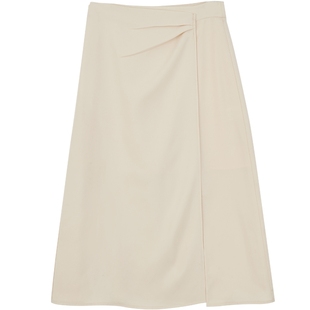 Lavinia褶皱开叉高腰中长款半身裙女春秋新款包臀一步裙R31Q114