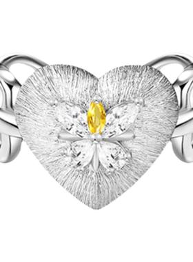 高银版戒指女EGEM意境S925纯银