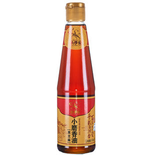 张学堂纯黑芝麻油500ml纯石磨小磨香油添加家用