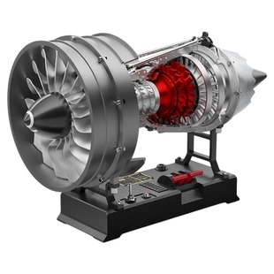 涡扇航空发动机拼装模型可发动土星文化不锈钢合金属迷你引擎玩具