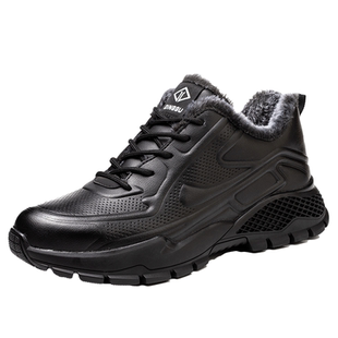 鼎固劳保鞋男士款防砸防刺穿钢头软底工作工地鞋子加绒棉轻便冬季