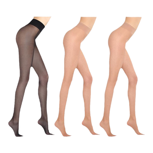 CALZEDONIA卡泽意袜40D莱卡系列黑丝连裤袜丝袜三双组合装LIC036