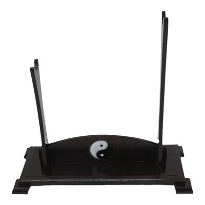 聚武园橡木板材拂尘架器械架