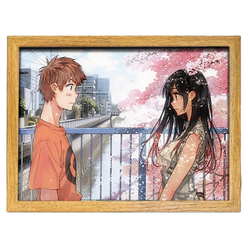 灯光画租借女友周边水原千鹤更科夏相框画框摆件礼物卧室氛围灯