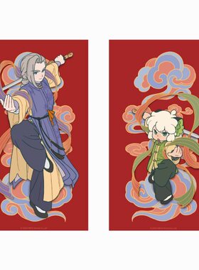 罗小黑年年岁岁门神套装鹿野小黑