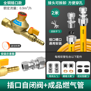 新天然气自闭阀家用自动切断关闭热水器漏气超压保护管道燃气安促