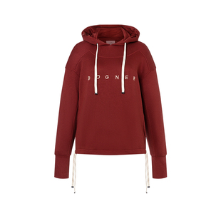 BOGNER博格纳 秋冬女士CHARLET短款宽松连帽下摆抽绳调节套头卫衣