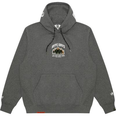 Aape字母印花休闲厚绒连帽卫衣
