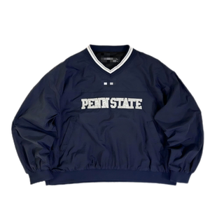 vintage古着80S 比伯同款防风V领套头卫衣夹克外套侧缝拉链正确款