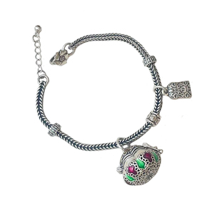 【瓜瓞】银镂空香囊吊坠项链手链 随身佩戴熏香丸 可打开精油扩香