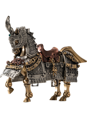 琢匠战马摆件客厅可动装饰品大玩家拼装金属人仔马到成功手把件