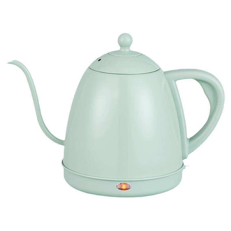 【外贸工厂】品高304不锈钢0.8L咖啡手冲壶天鹅颈电热水壶茶黑绿