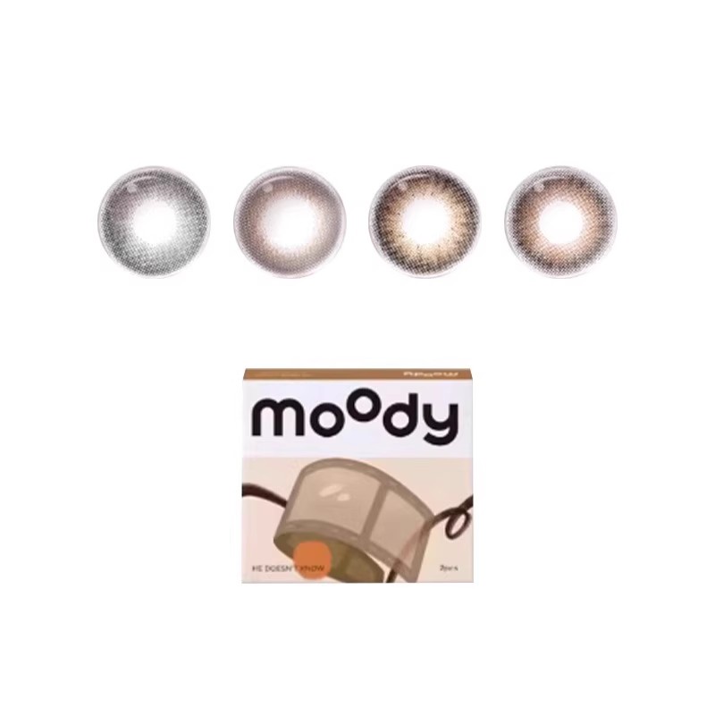moody美瞳迷你日抛2片装彩色近视隐形眼镜女旷野光影大小直径自然