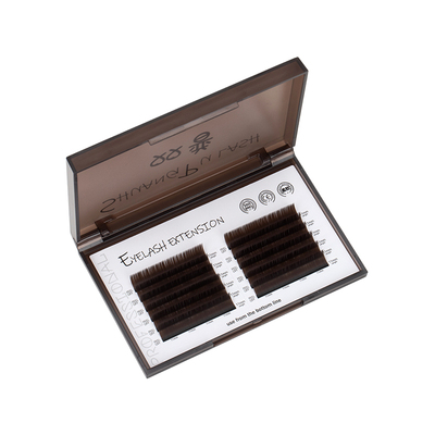 黑茶色单根扁毛婴儿弯嫁接睫毛