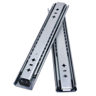 工业重型滑轨53宽加厚自锁钢珠抽屉轨道滑道三节房车带锁承重导轨