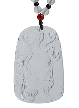 男士挂件开运武财神项链关公吊坠