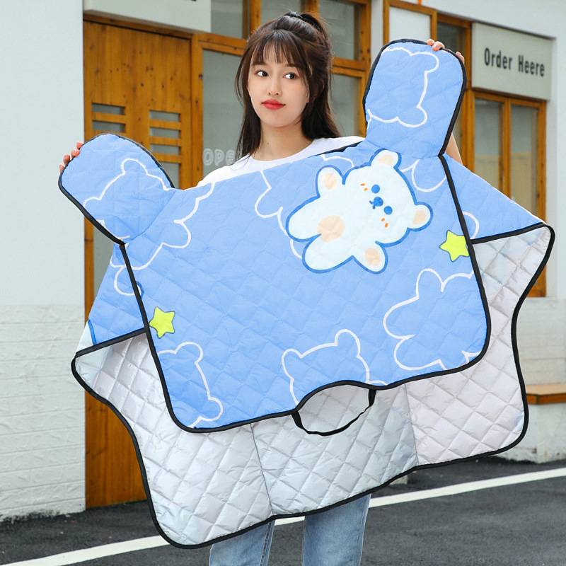 电动电瓶车挡风被夏季防晒男女防雨防风款四季遮阳罩薄摩托通用罩