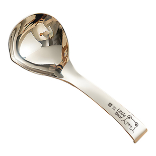 不锈钢汤勺316食品级家用汤勺子高档精致大号盛汤勺短柄稀饭粥勺