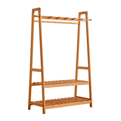 家逸榉木简约梯形衣帽架