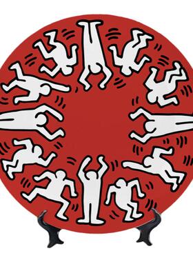 哈林街头文化涂鸦装饰盘美式潮流