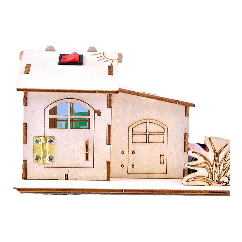 DIY七彩灯光小屋手工房子模型