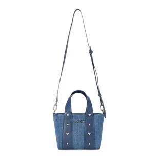 MOUSSY Cozy Fit牛仔铆钉托特包包女款上班通勤单肩包小众时尚