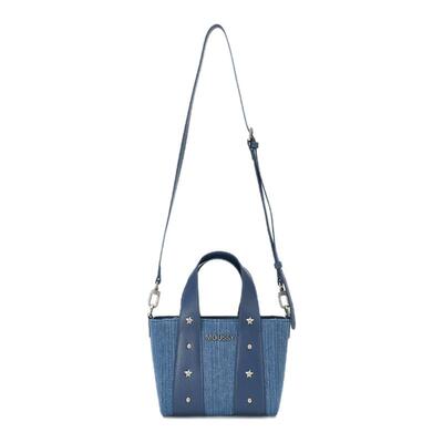 MOUSSY Cozy Fit牛仔铆钉托特包包女款上班通勤单肩包小众时尚