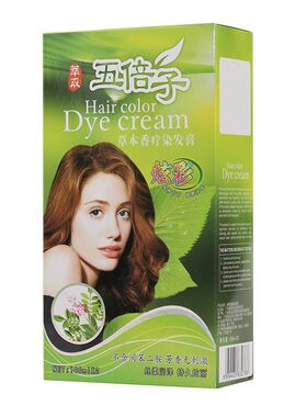 五倍子自然黑色无刺激正品染发膏