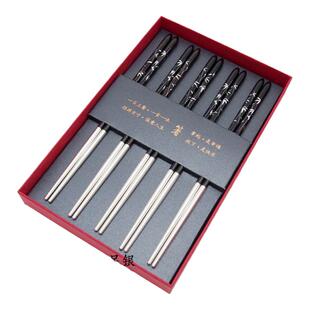 研町999纯银筷子家用高档抗菌防霉新款送老外高端奢华中国风礼品