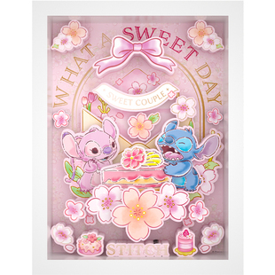 AIPUZZLE史迪奇相框摆件纸艺立体拼图迪士尼手工DIY星际宝贝相框