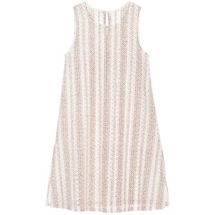 mpeng女童夏新款小众叠穿罩衫背心连衣裙镂空编织彩色断染圈圈纱