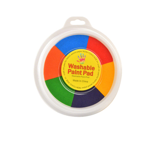 彩色手指画颜料儿童印泥多色手印印盘大号工具宝宝指印画大印台小号24色可水洗幼儿园手掌指纹画册画画本