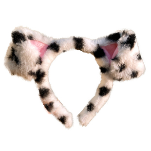 萌力四溢~毛绒可爱小狗耳朵发箍女款洗脸敷面膜头箍搞怪发饰头饰