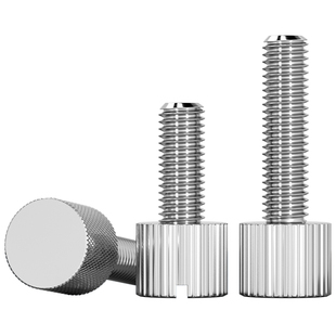 M2M2.5M3M4M5M6 304不锈钢圆形手拧螺丝单头滚花大头帽扭平头螺钉