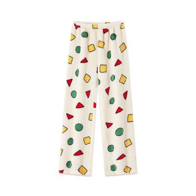 BE蜡笔小新珊瑚绒睡裤冬女加厚