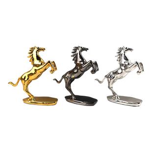 现代简约抽象树脂电镀腾空骏马动物雕塑摆件客厅书房软装家居饰品