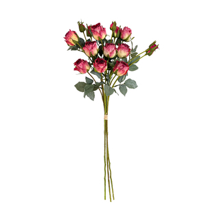 法式仿真花假花干枯玫瑰花束轻奢复古焦边干花客厅摆设餐桌花摆花