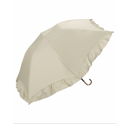 日本进口彩胶鸟笼拱形刺绣晴雨伞