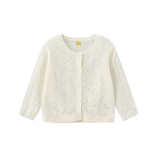 【艾草纱面料】moimoln小云朵童装25年夏季新款女童针织开衫外套