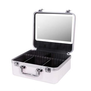 范芝琳可爱歪脖熊化妆包台式带灯桌面镜智能桌面化妆箱带化妆镜