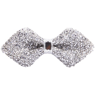 领结男白色水钻闪亮高端蝴蝶结宴会主持结婚婚礼新郎司仪主持人潮