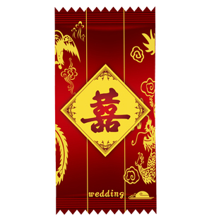 180片结婚用品婚庆湿巾酒楼家宴大片独装一次性湿纸巾可定制logo