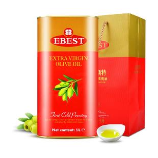 【原装进口】易贝斯特西班牙特级初榨橄榄食用油年货礼盒5L铁炒菜
