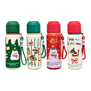 【自营】象普儿童保温杯高颜值便携带盖女泡茶杯圣诞学生直饮水杯