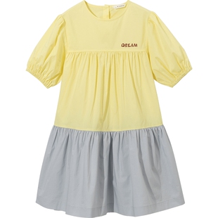 播broadcute童装没有冰淇淋的夏天春夏灯笼袖全棉连衣裙KGQ2L291