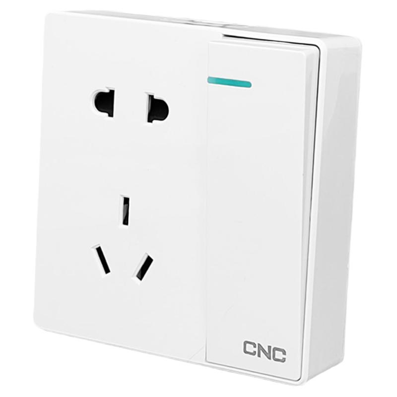 明装开关插座CNC长城86型白色