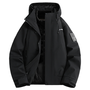 贵人鸟三合一羽绒外套男款冬季石墨烯鸭绒服男士工装棉袄情侣上衣